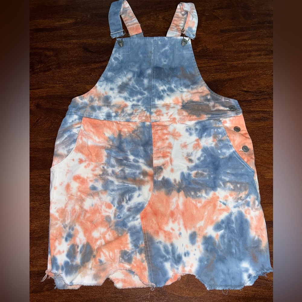 ODDY Blue and Orange Tie-Dye Overall